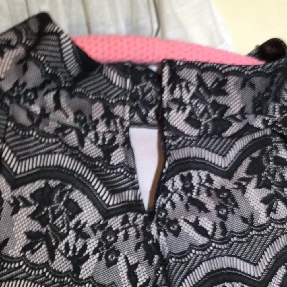 Black Lace skirt with A Cream Beige Color Liner